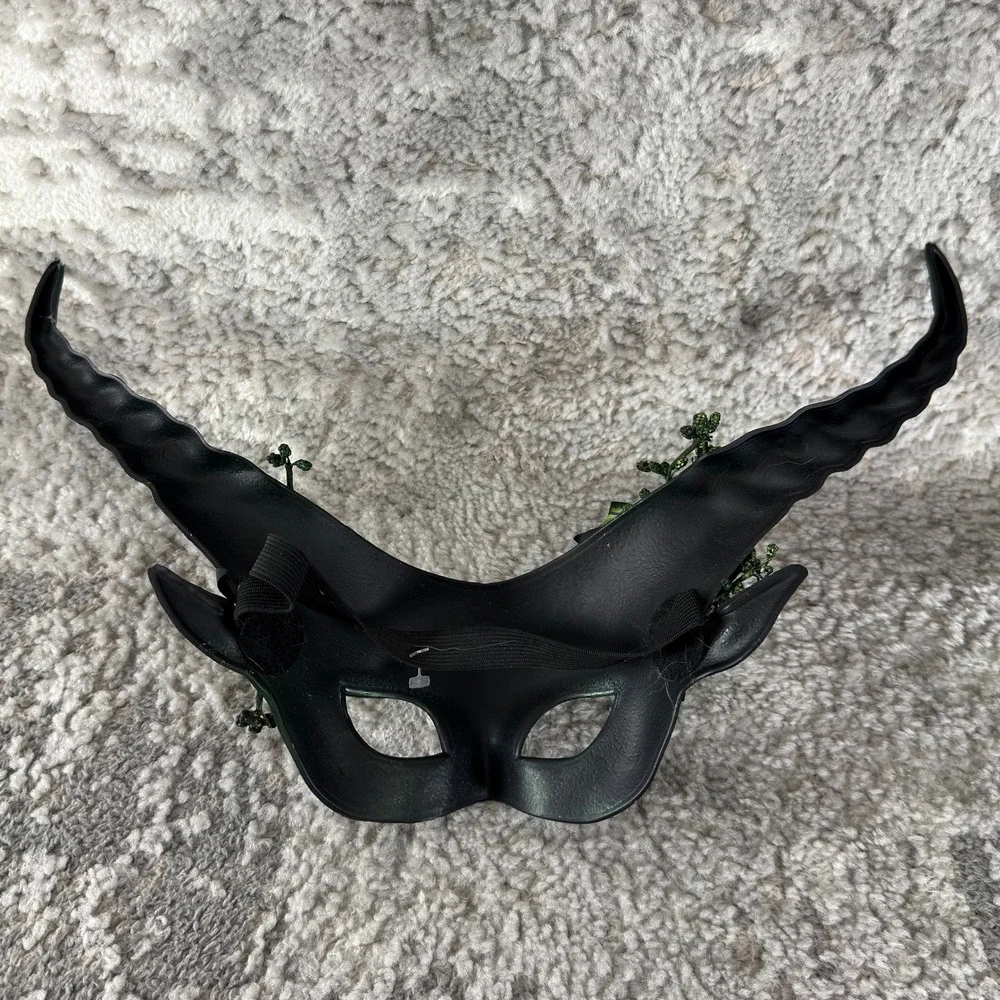 Horned Skull Feathered Gothic Halloween Masquerade Mask Multi Colored Lot of 6